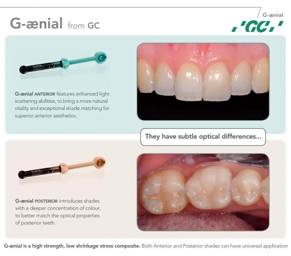GC G-Aenial Anterior Light Cured, Radiopaque Microfill Hybrid Anterior Composite