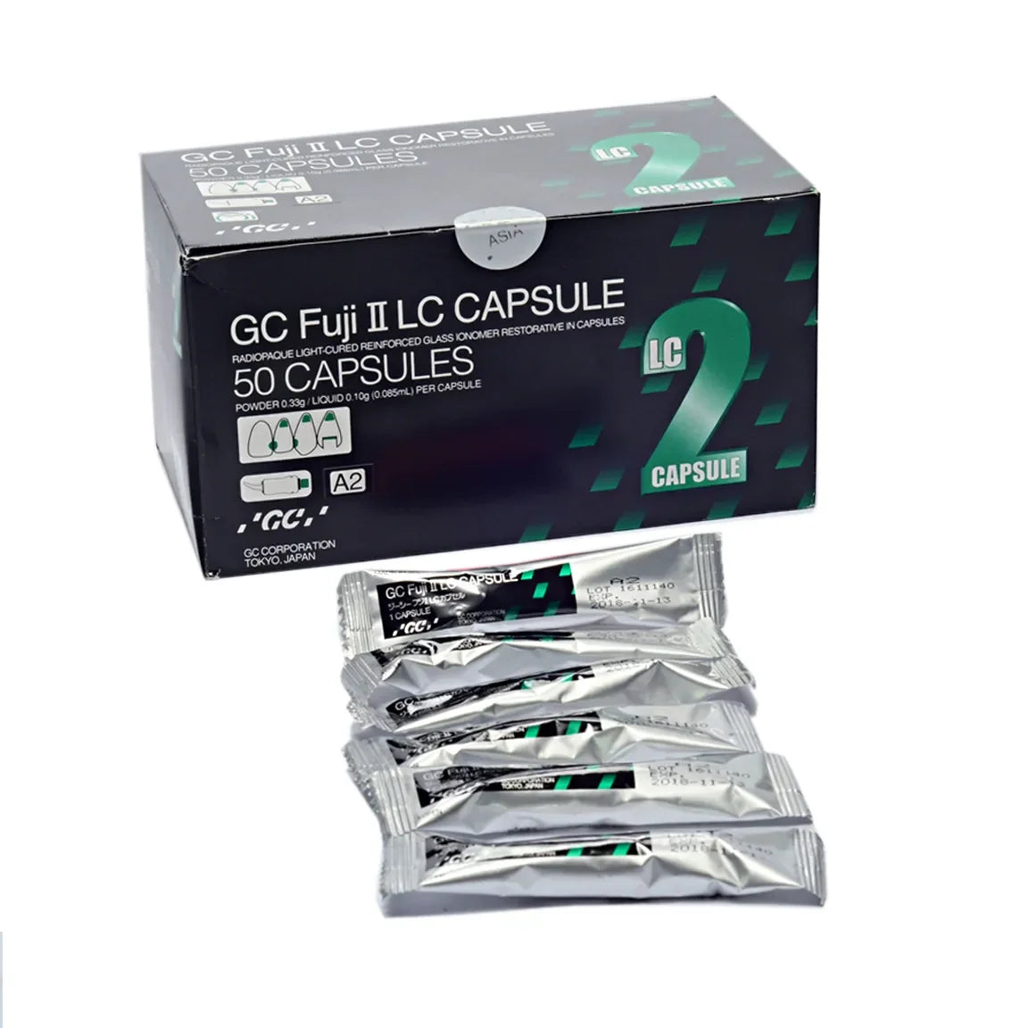 GC Fuji 2 LC Capsules  (Light-Cured) Glass Ionomer Restorative