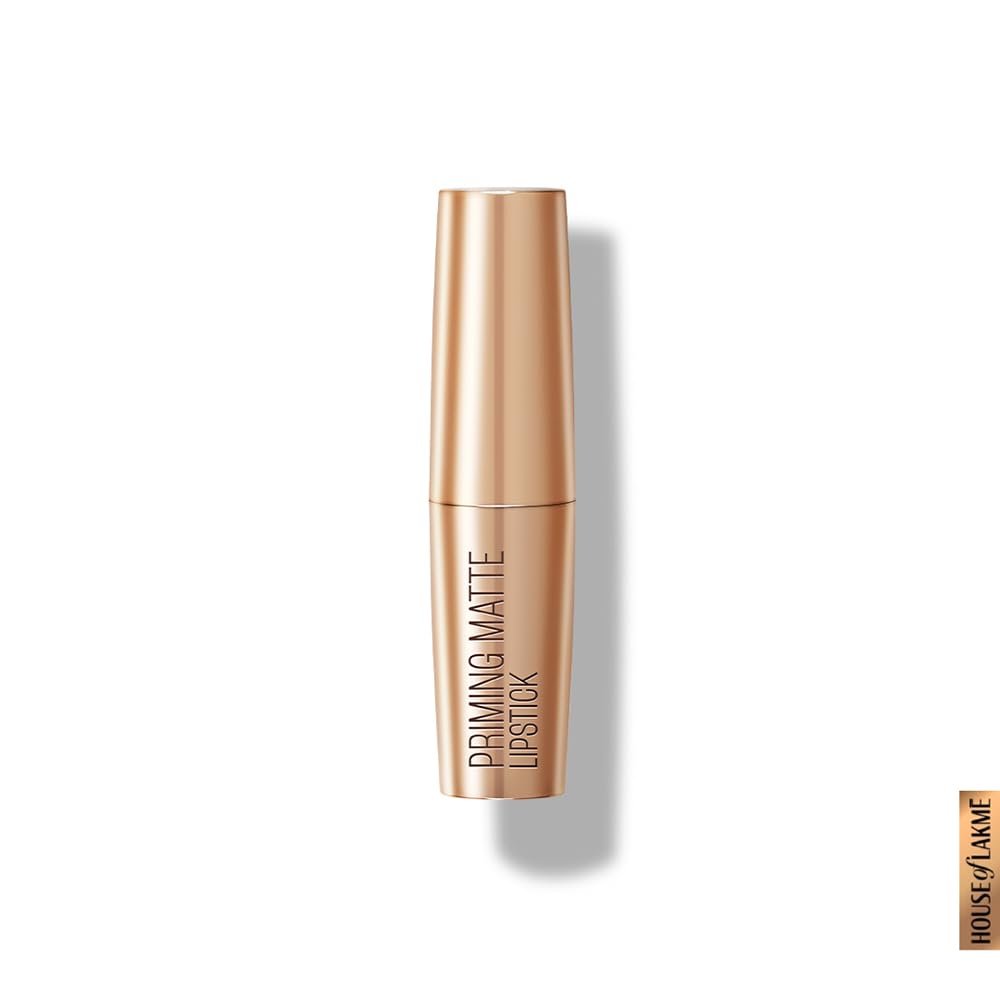 Lakmé Powerplay Priming Matte Lipstick 3.6g – Roseatte Red | Lightweight, Smudge-Resistant Matte Lipstick | Long-Lasting Lip Color