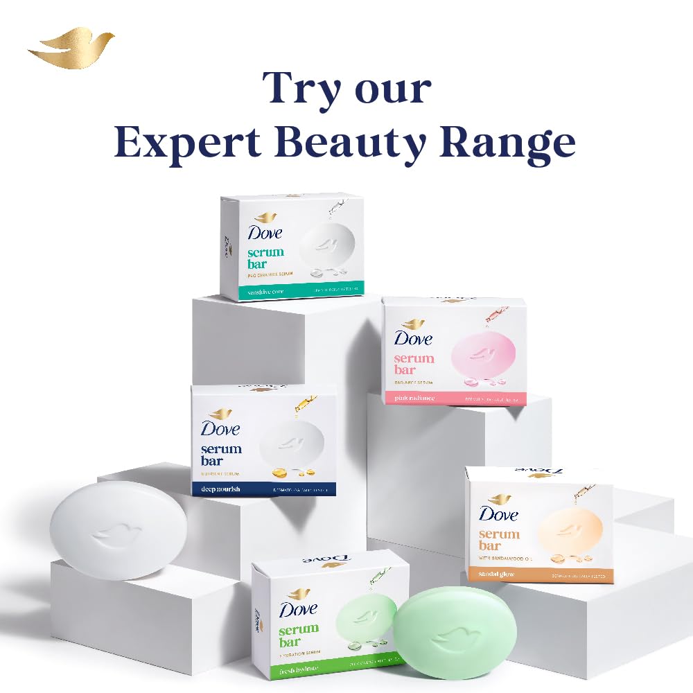 Dove Deep Nourish Serum Bar Soap with Nutrient Serum | Moisturizing Beauty Bar | 125g x 8 Bars (1000g)