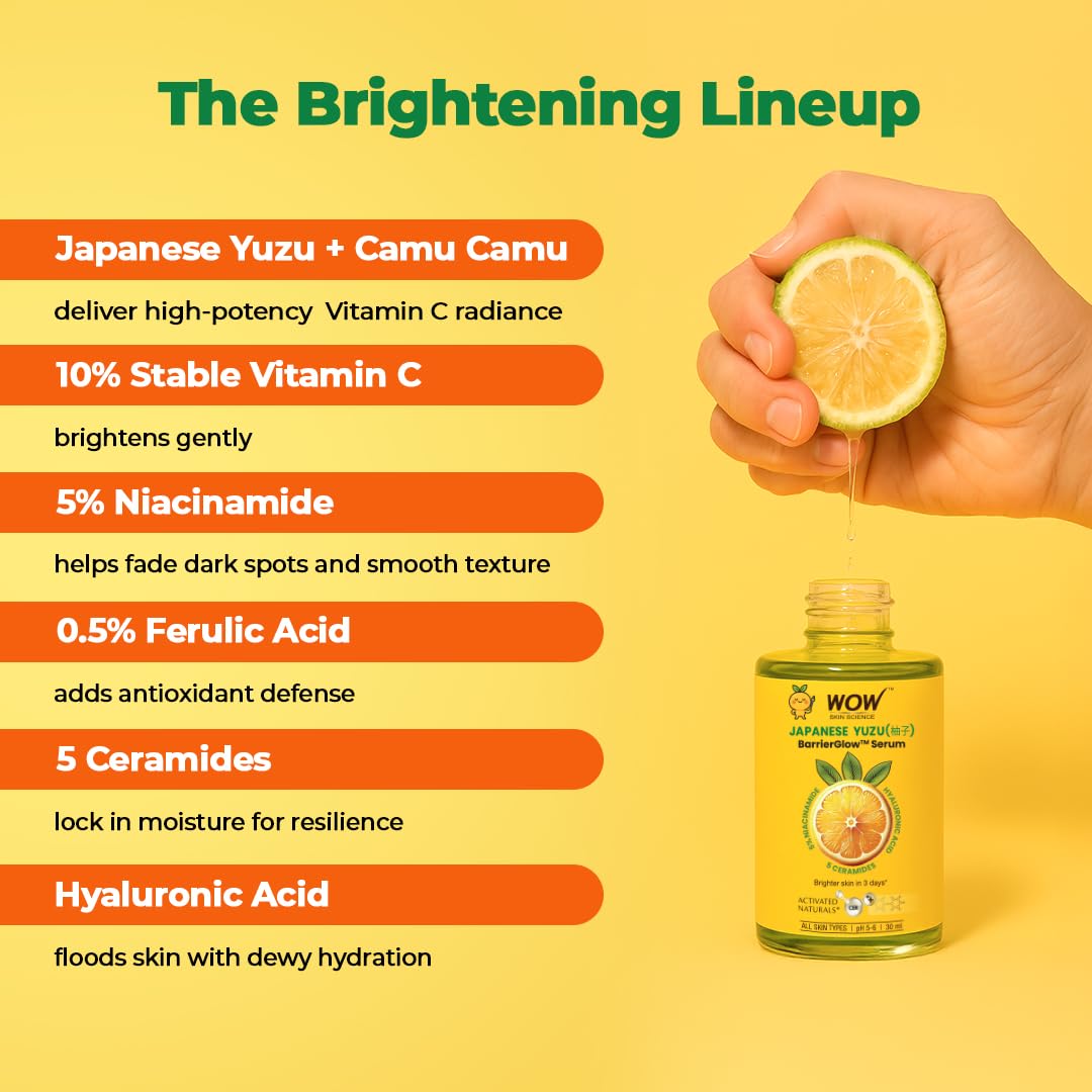 WOW Skin Science Vitamin C Face Serum 30ml | 10% Sodium Ascorbyl Phosphate, Niacinamide, Ceramides & Hyaluronic Acid