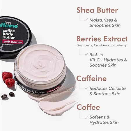 mCaffeineCoffee & Berries Body Butter with Shea Butter