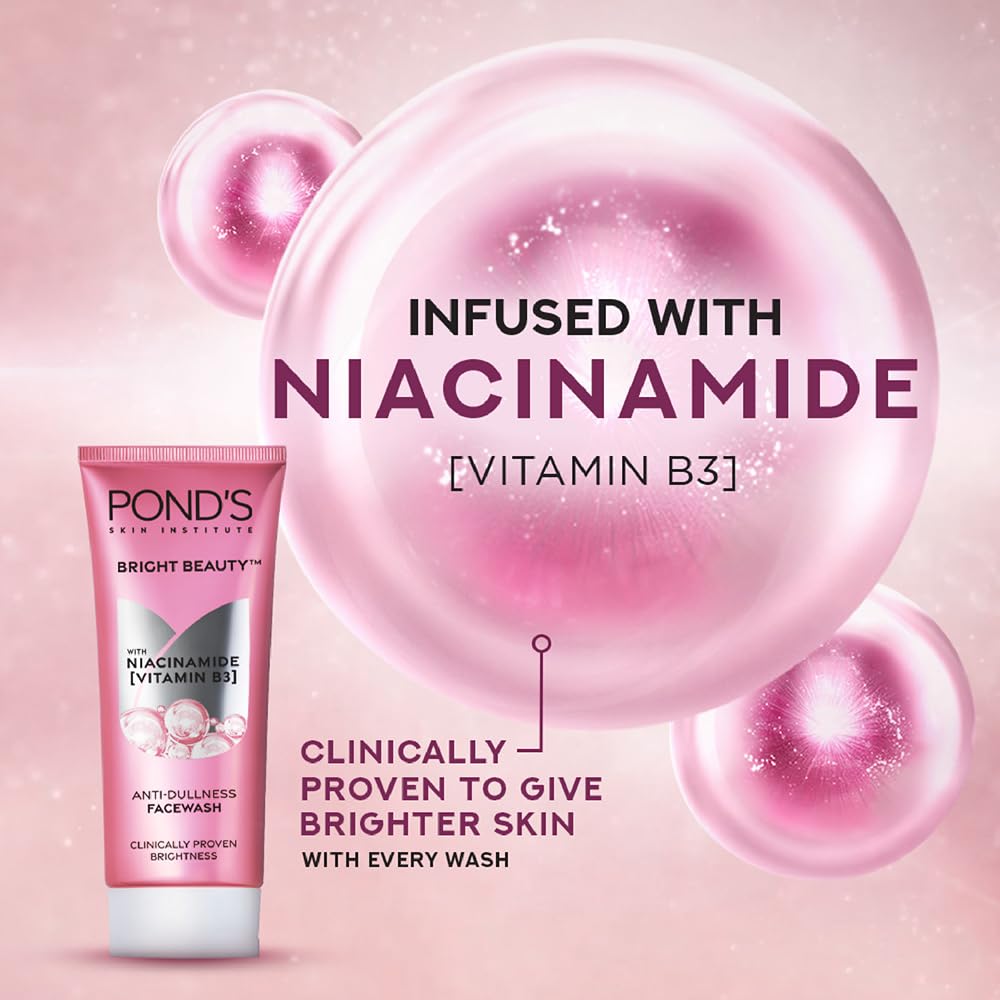 POND'S Bright Beauty Spot-less Fairness Face Wash 200 g – Vitamin B3 & Brightening Face Wash for Dark Spots, Dull Skin & Daily Cleansing