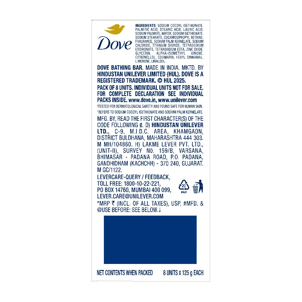 Dove Deep Nourish Serum Bar Soap with Nutrient Serum | Moisturizing Beauty Bar | 125g x 8 Bars (1000g)