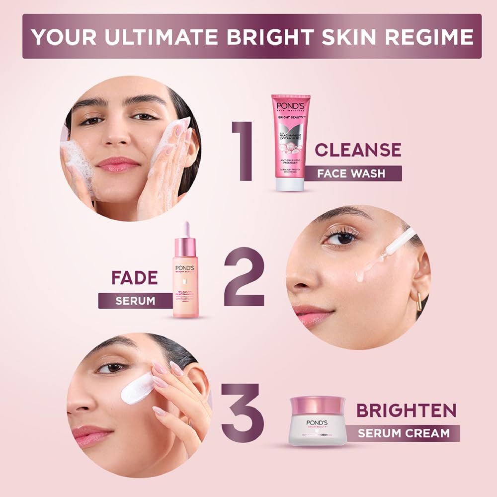 POND'S Bright Beauty Spot-less Fairness Face Wash 200 g – Vitamin B3 & Brightening Face Wash for Dark Spots, Dull Skin & Daily Cleansing