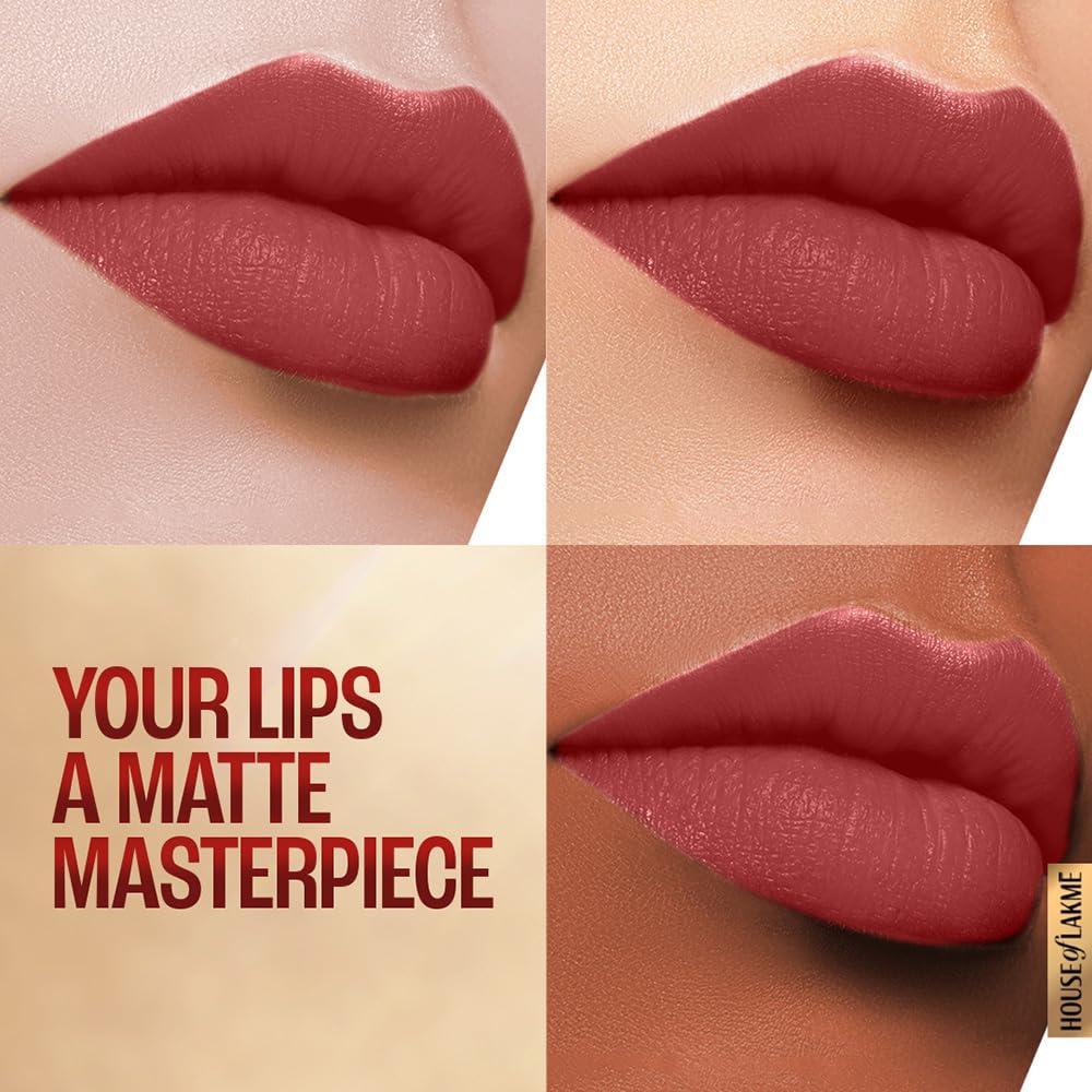 Lakmé Powerplay Priming Matte Lipstick 3.6g – Roseatte Red | Lightweight, Smudge-Resistant Matte Lipstick | Long-Lasting Lip Color