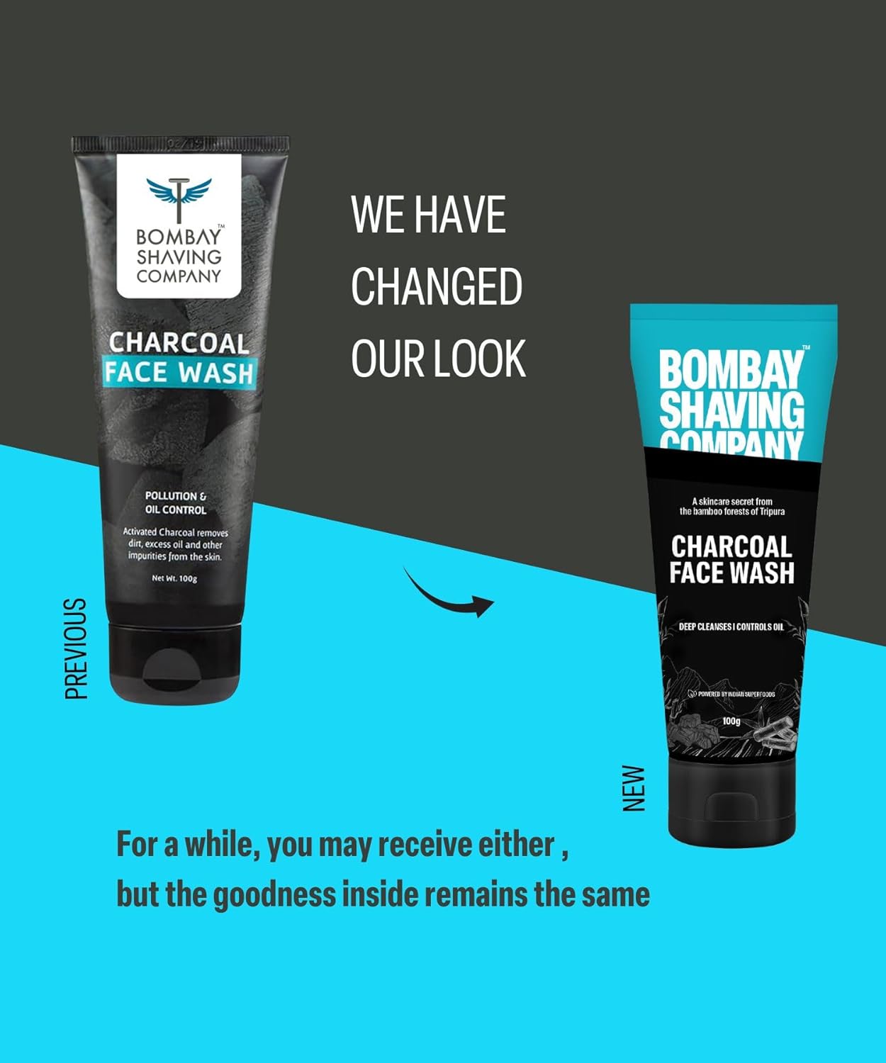 Bombay Shaving Company Cool Detox Face Wash for Men 100g | Activated Charcoal & Menthol Beads | Deep Cleansing Face Wash