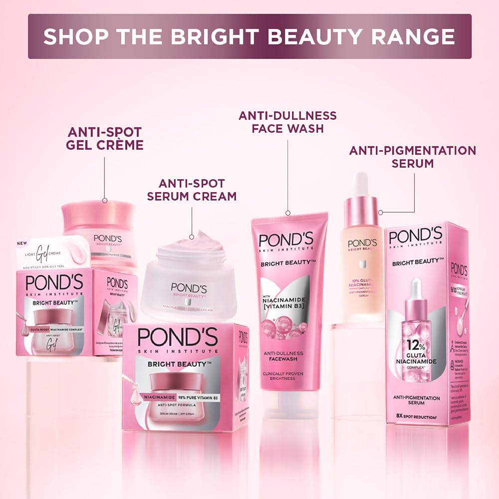 POND'S Bright Beauty Spot-less Fairness Face Wash 200 g – Vitamin B3 & Brightening Face Wash for Dark Spots, Dull Skin & Daily Cleansing