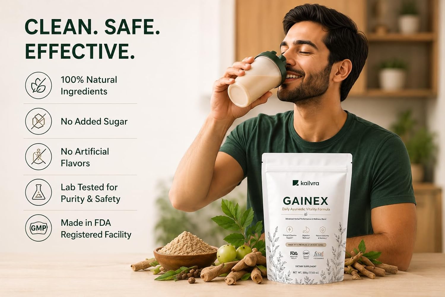 KAILVRA GAINEX Ayurvedic Strength & Immunity Formula Powder 200 GM