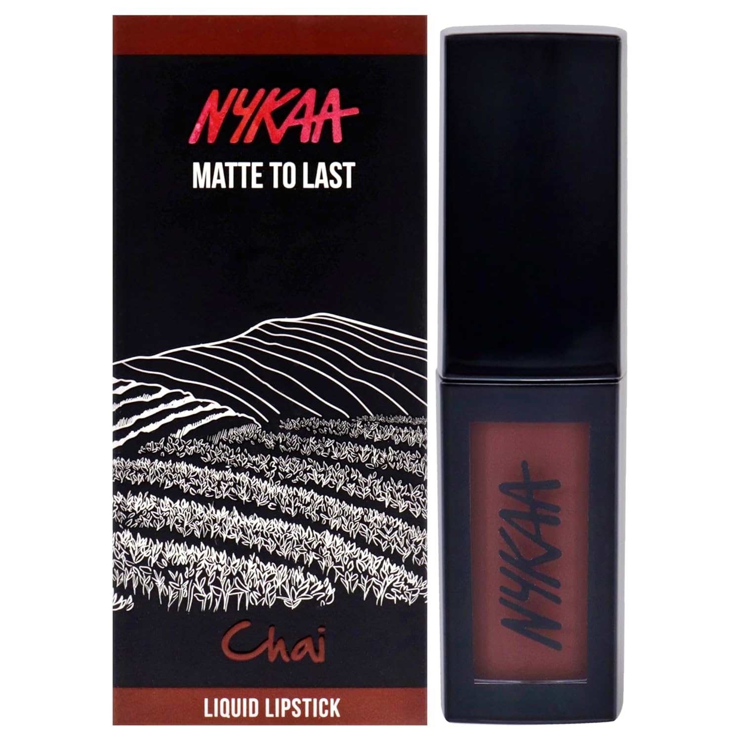 Nykaa Matte to Last Liquid Lipstick 5ml – 18 Chai | Long-Wear Matte Liquid Lip Color