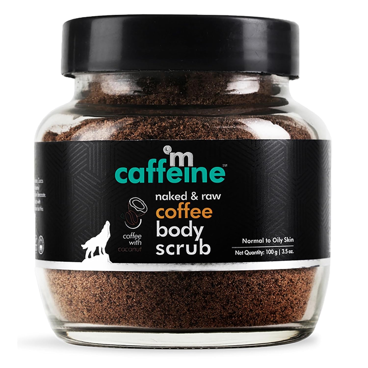 mCaffeine Exfoliating Coffee Body Scrub Powder 100g | Coffee & Coconut Oil Body Scrub | Gentle Exfoliator for Soft, Smooth Skin