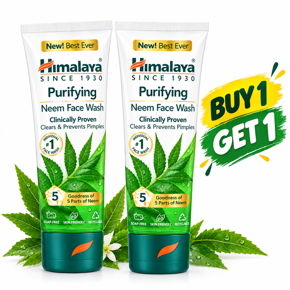 Himalaya Purifying Neem Face Wash|Clears and Prevents Pimples & Acne