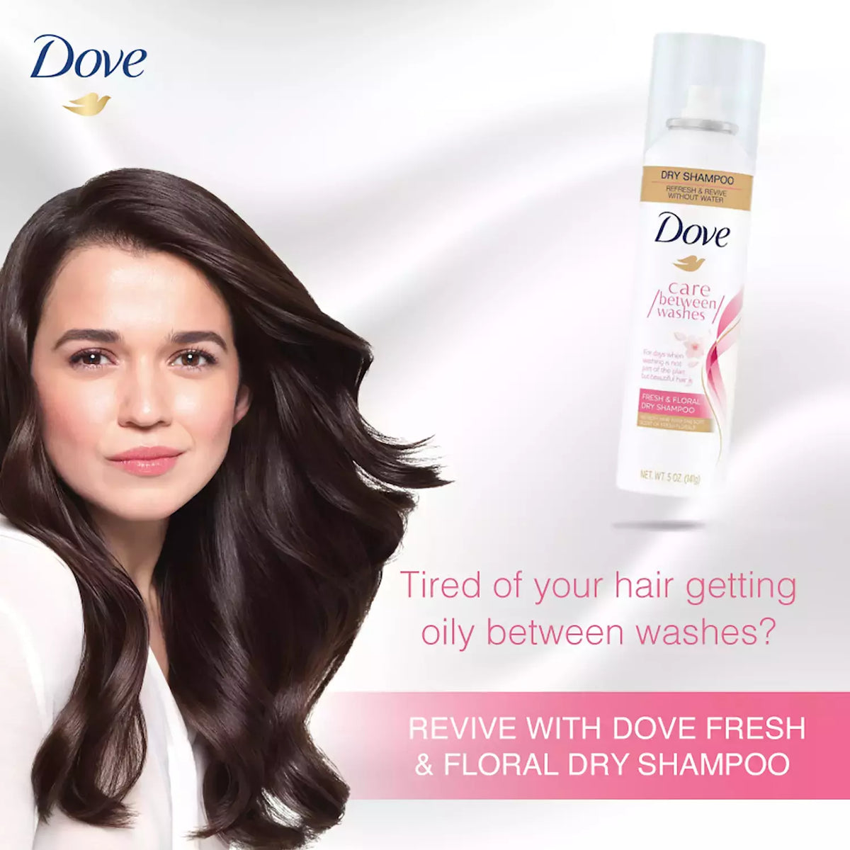 Dove Dry Shampoo Spray Fresh & Floral For Oily Scalp Lightweight Formula For Clean Hair