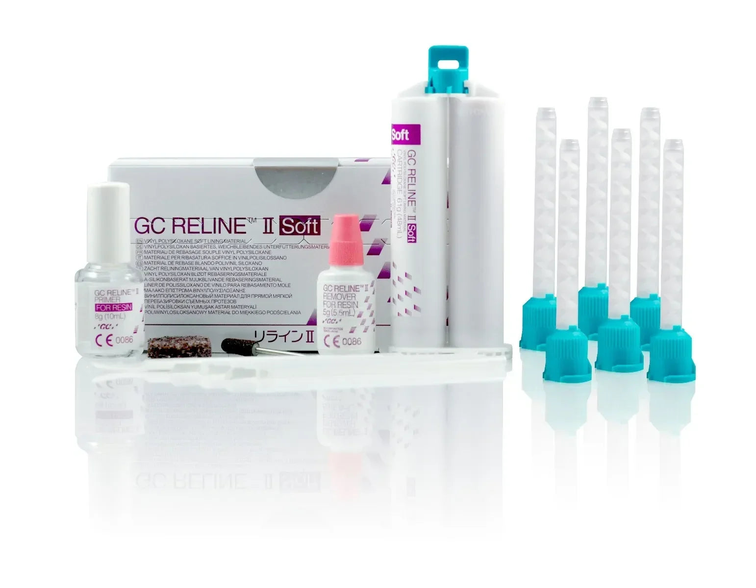 GC Reline II Soft Intro Kit | Vinylpolysiloxane Soft A - Silicone Based Denture Relining Material