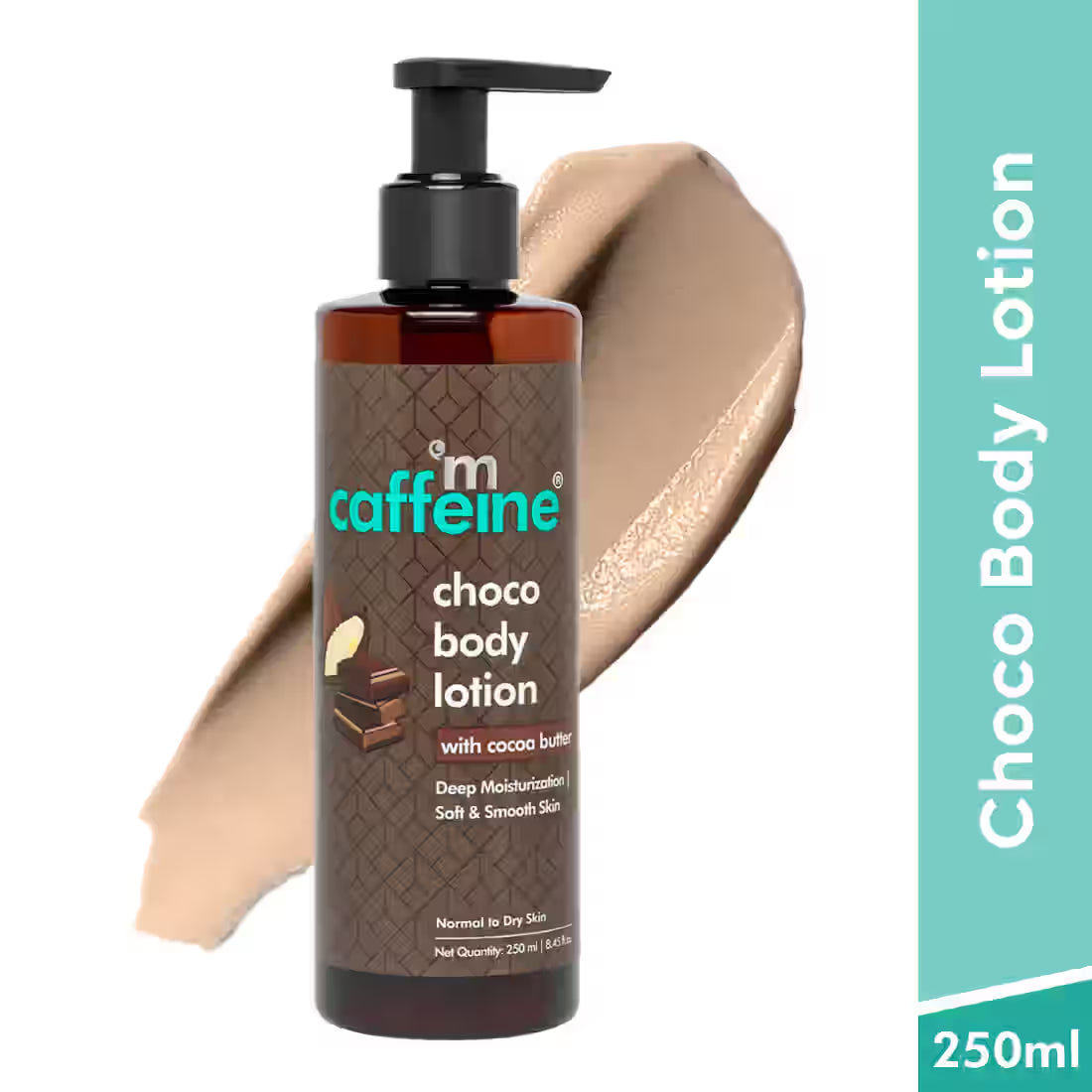Mcaffeine Choco Body Lotion with Cocoa Butter for Deep Moisturization & Soft-Smooth Skin, 250ml