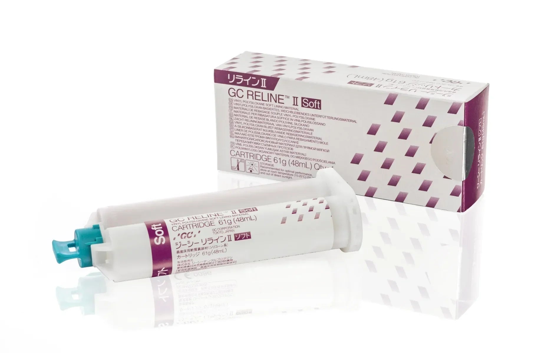 GC Reline II Soft Intro Kit | Vinylpolysiloxane Soft A - Silicone Based Denture Relining Material
